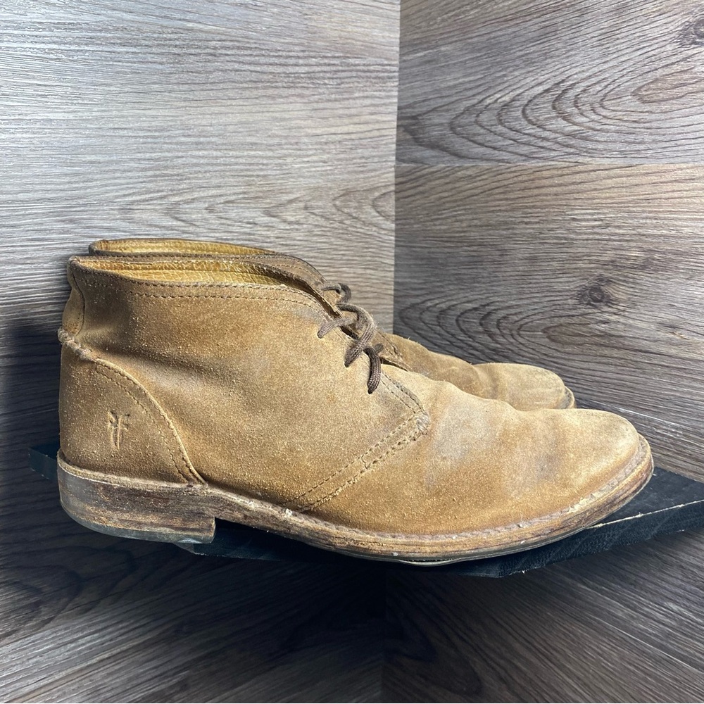 Frye lace chukka suede lace boots